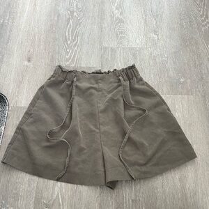 Zara Dark Green high waisted Shorts